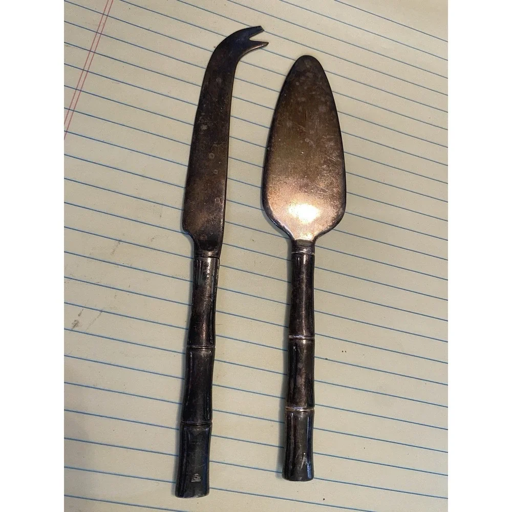 Bamboo Silver 237 Dinner Knife/ Slice Tableware Set of 2